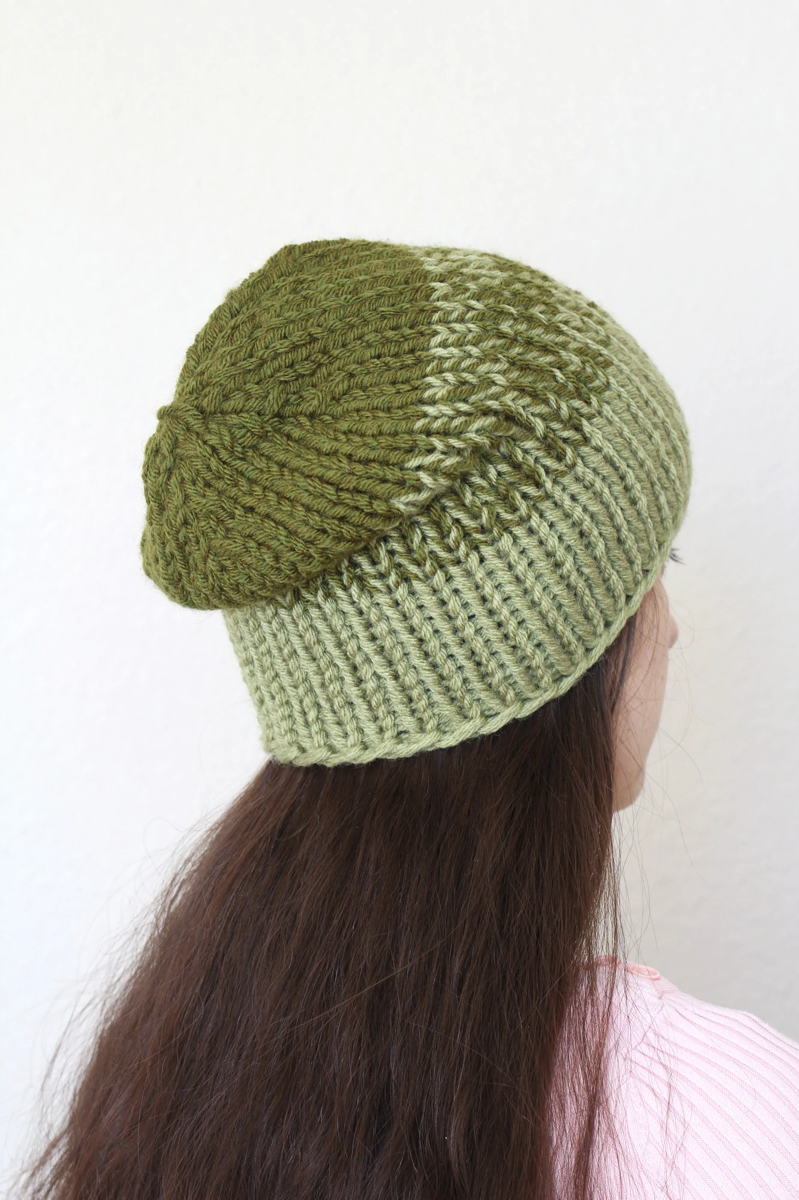 Beanie hat, knit hat, slouchy hat, knit beanie in soft pink color