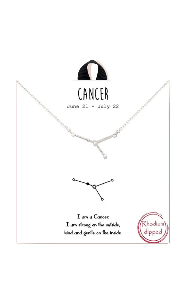 BJNA100CANRH "Cancer"  Zodiac Sign Necklace