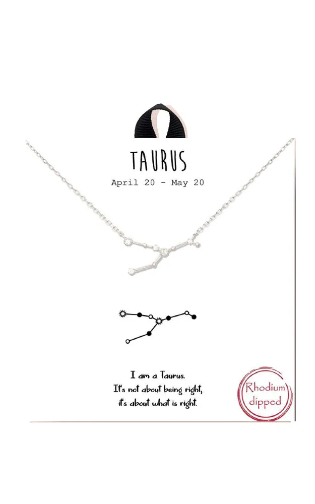 BJNA100TAURH "Taurus"  Zodiac Sign Necklace