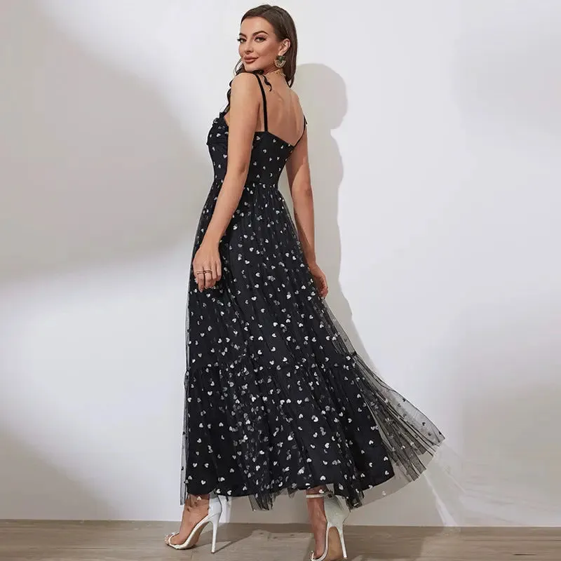Black Spaghetti Strap Maxi Dress