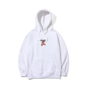 BSRBT SUNDAY RABBIT EMBROIDERY HOODIE WHITE