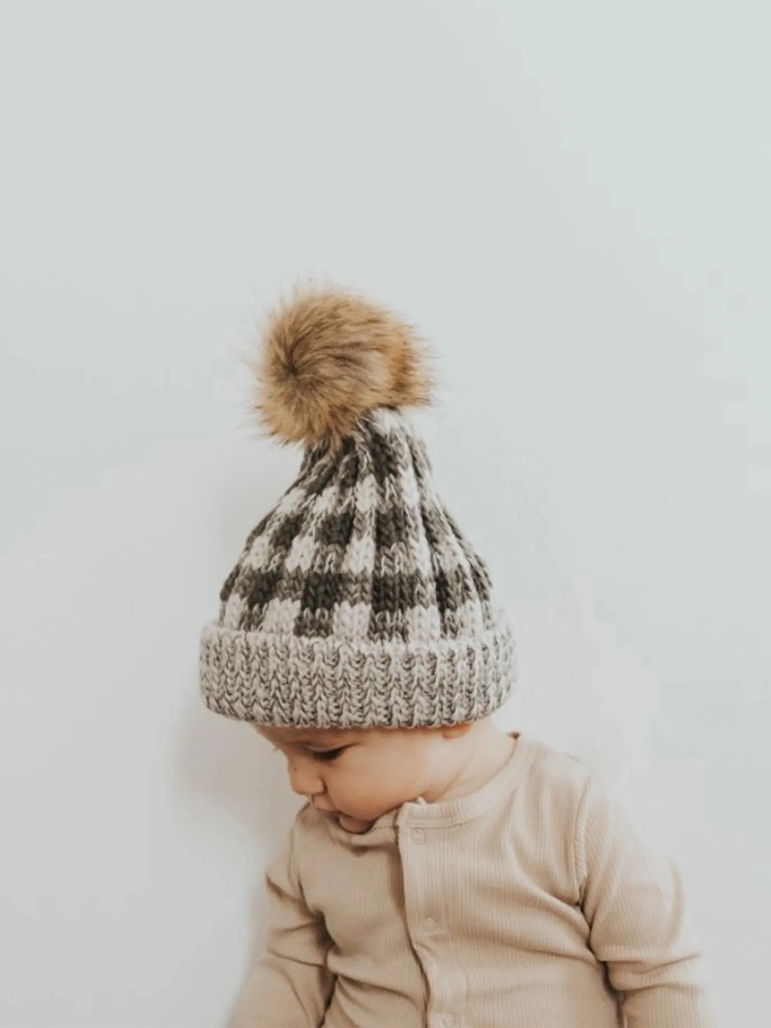 Buffalo Check Pom Pom Beanie