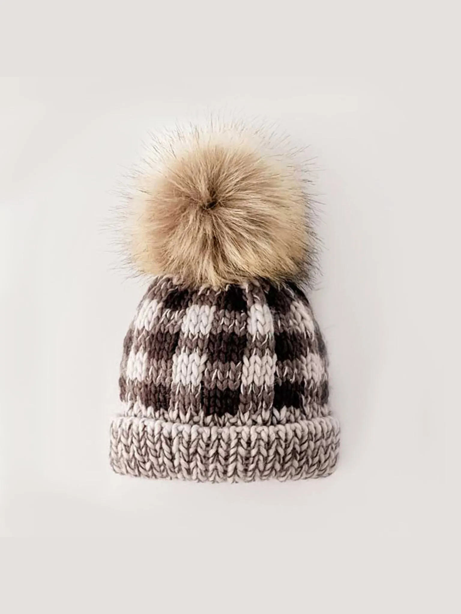 Buffalo Check Pom Pom Beanie