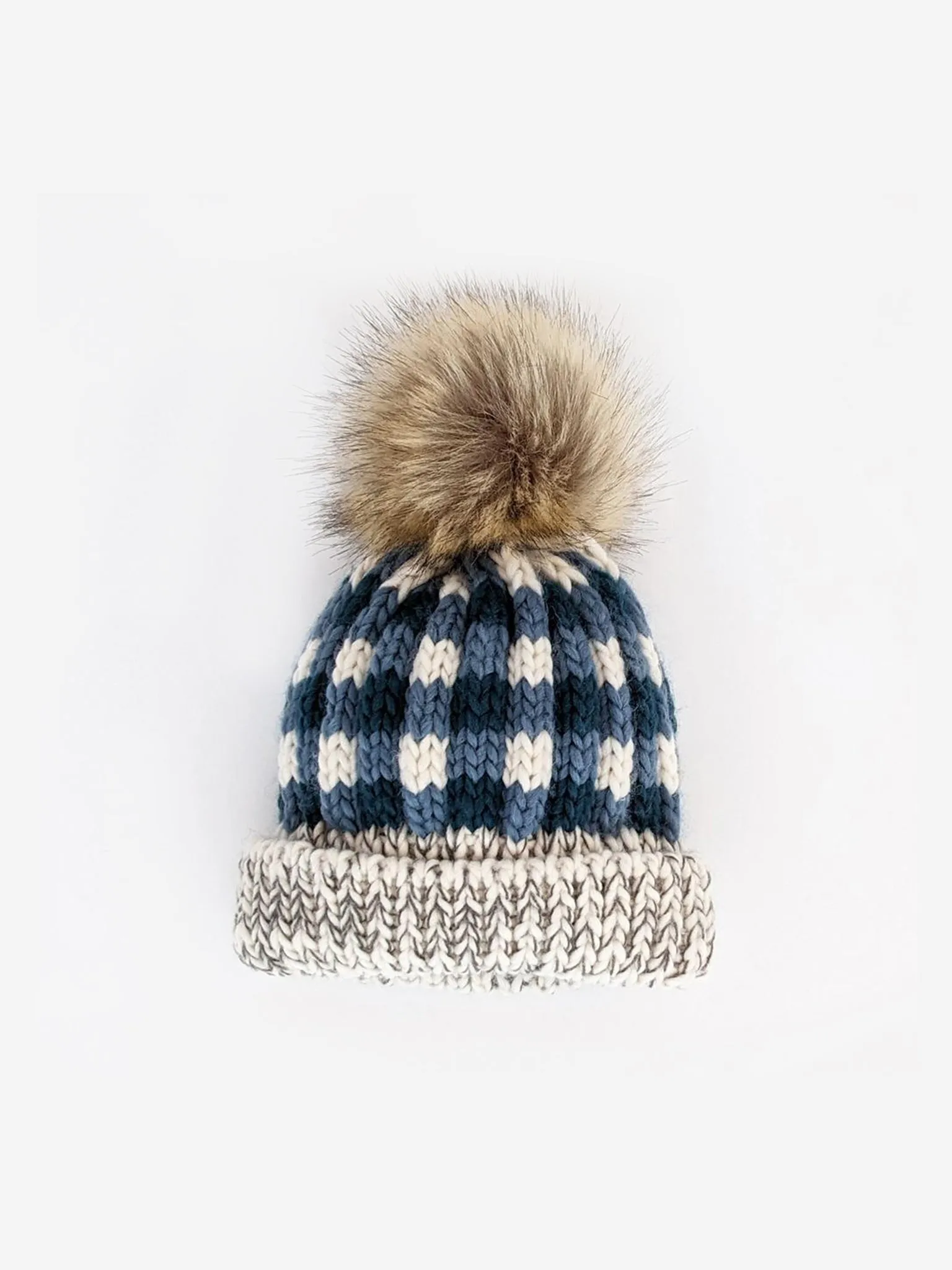 Buffalo Check Pom Pom Beanie
