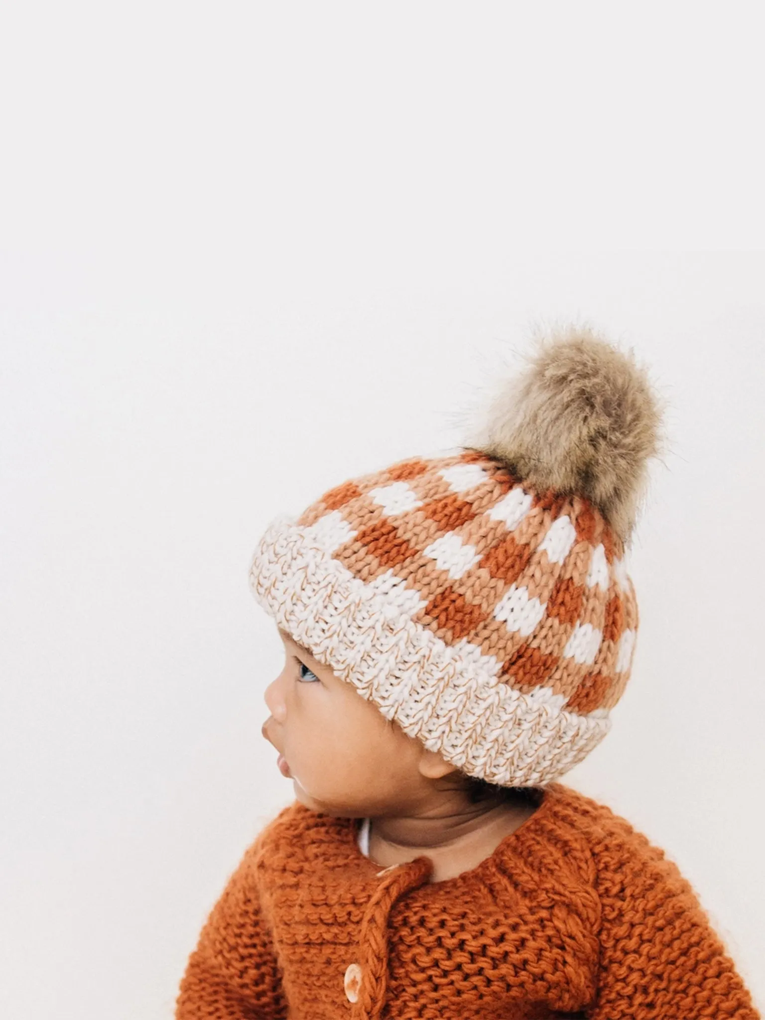 Buffalo Check Pom Pom Beanie