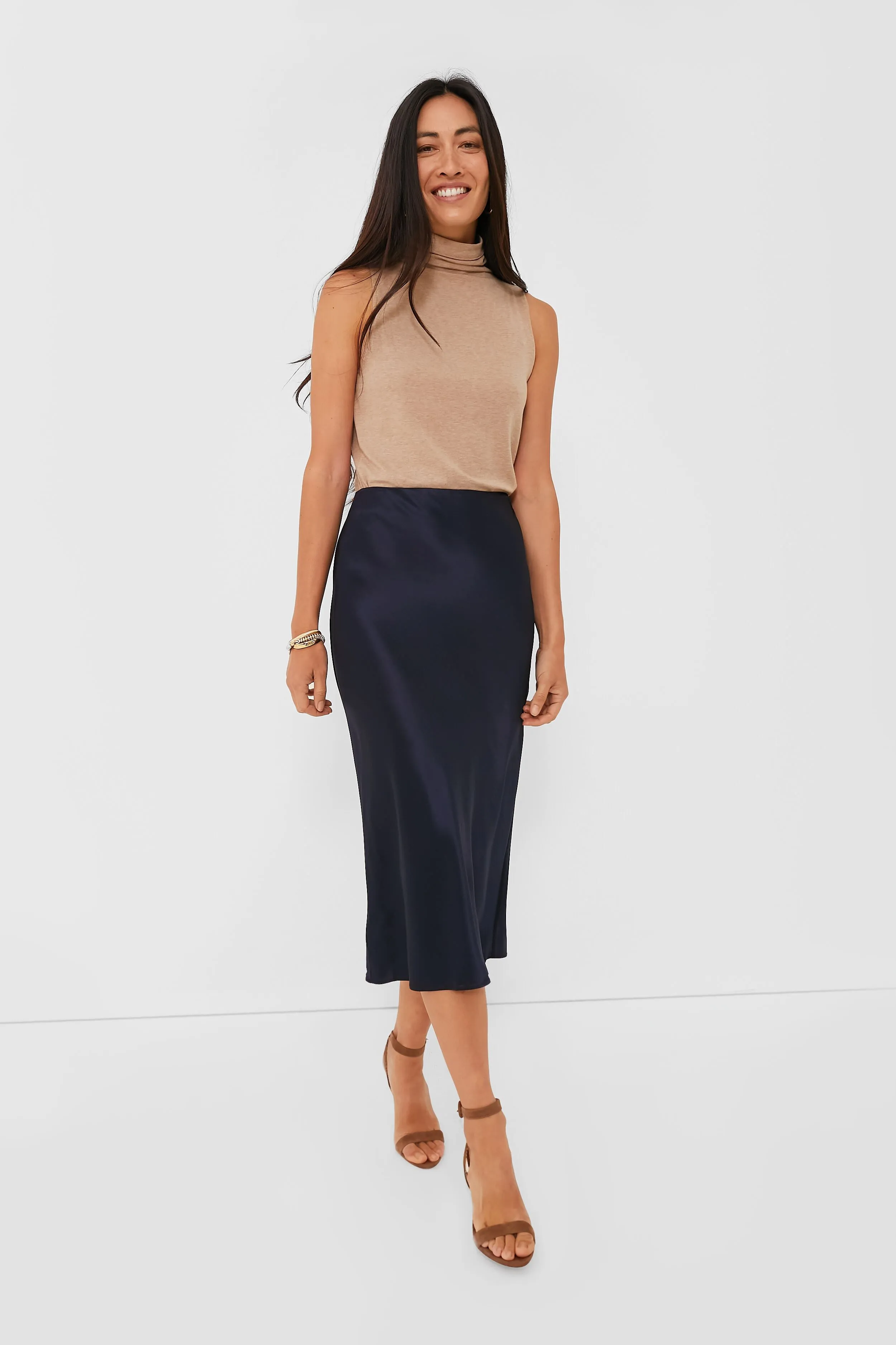 Cashew Sleeveless Turtleneck