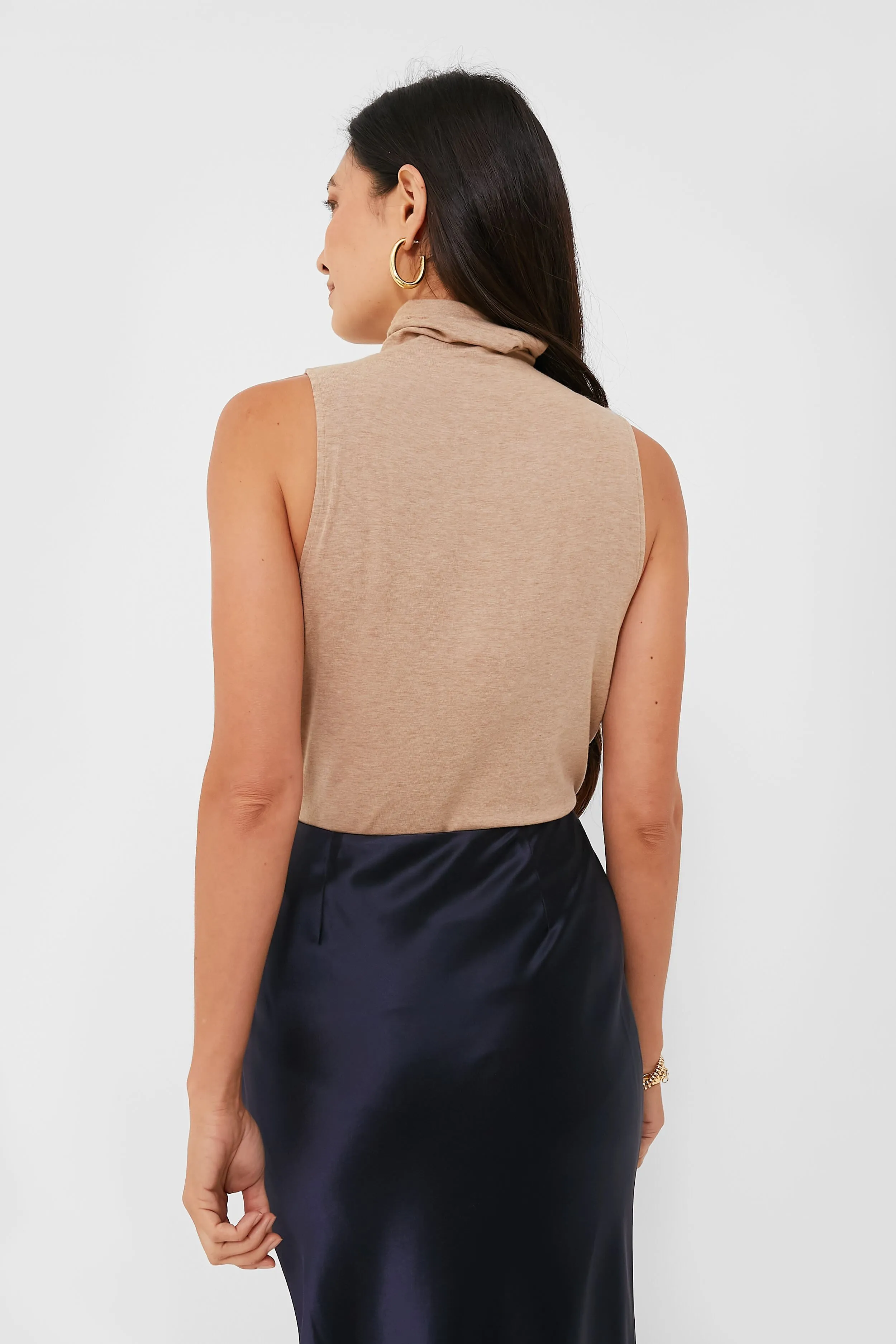 Cashew Sleeveless Turtleneck