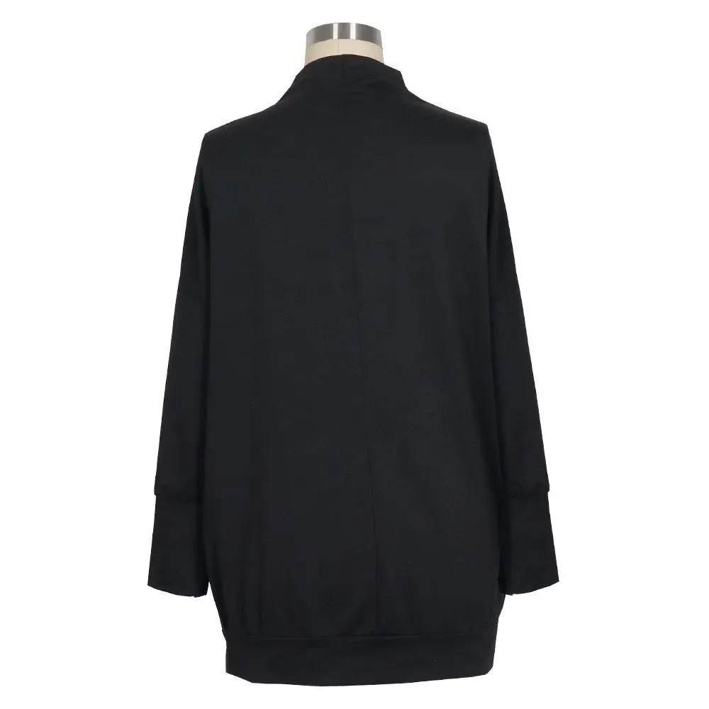 Chic Women's Long Sleeve Turtleneck Dress - Solid Color, Casual Autumn/Winter Style, Above Knee Length, Loose Fit
