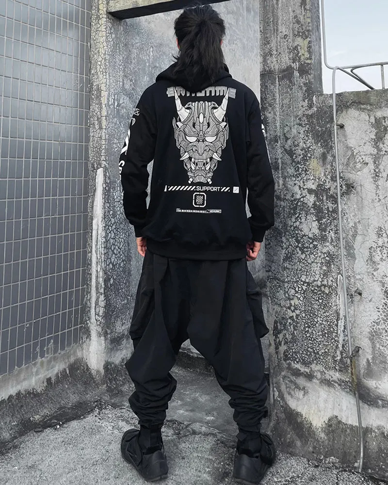 Cyberpunk Hannya Ninja Hoodie