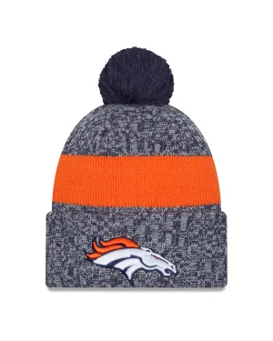 Denver Broncos New Era 2023 Sideline - Sport Cuffed Pom Knit Hat - Navy