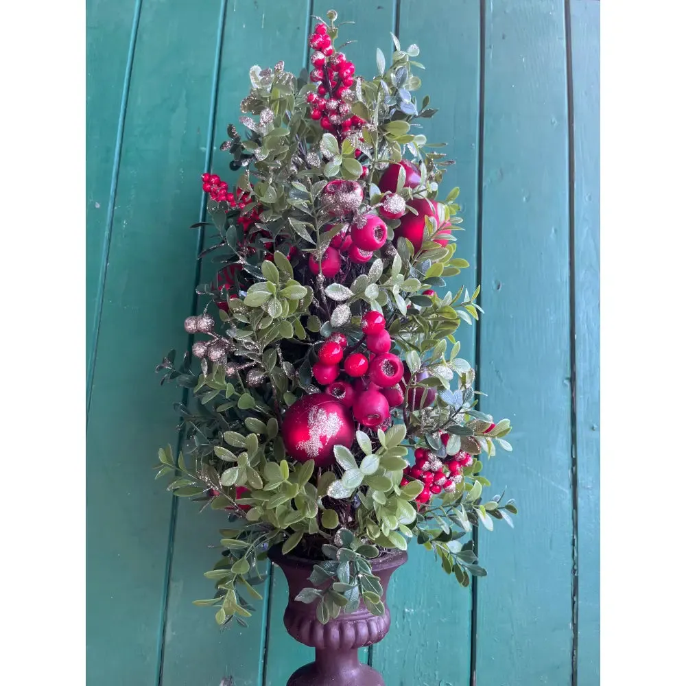 Enchante Gilded Glitter Boxwood Potted Tree 55cm