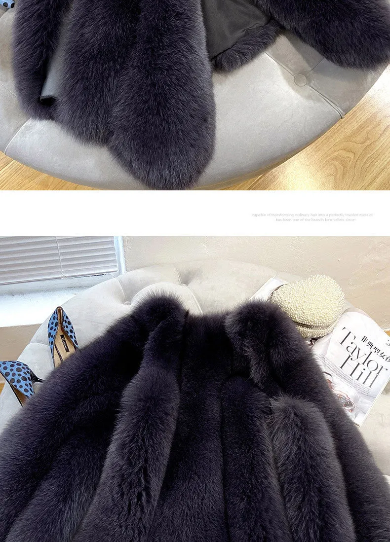 Faux Fur Sleeveless Vest Jacket Autumn Winter Elegant Fashion Vest Style Fashion Long Female Solid Color Autumn 2022