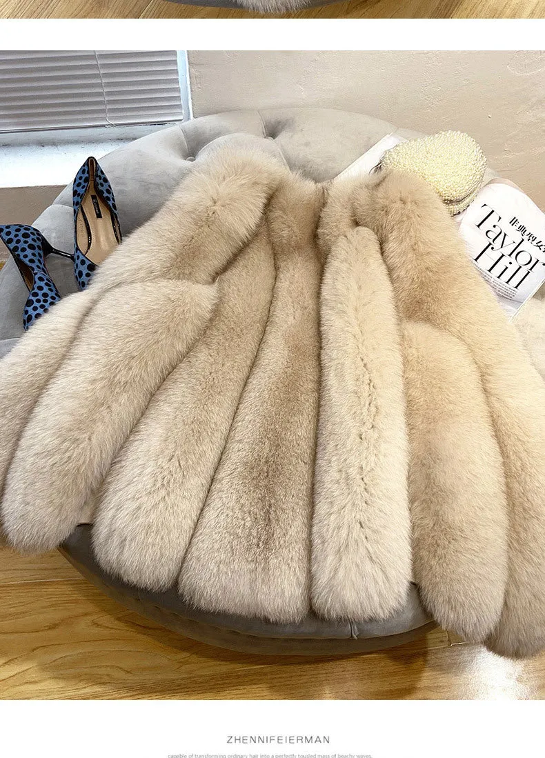 Faux Fur Sleeveless Vest Jacket Autumn Winter Elegant Fashion Vest Style Fashion Long Female Solid Color Autumn 2022