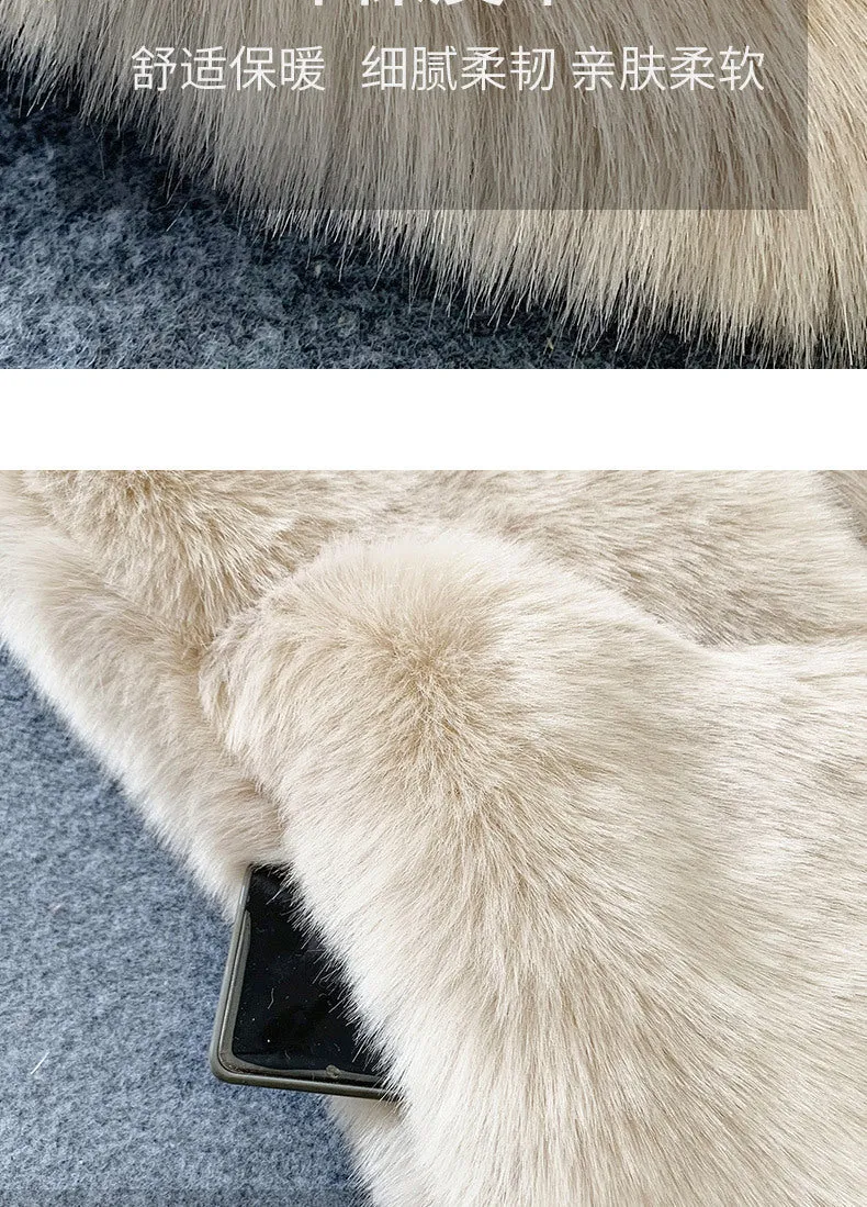 Faux Fur Sleeveless Vest Jacket Autumn Winter Elegant Fashion Vest Style Fashion Long Female Solid Color Autumn 2022