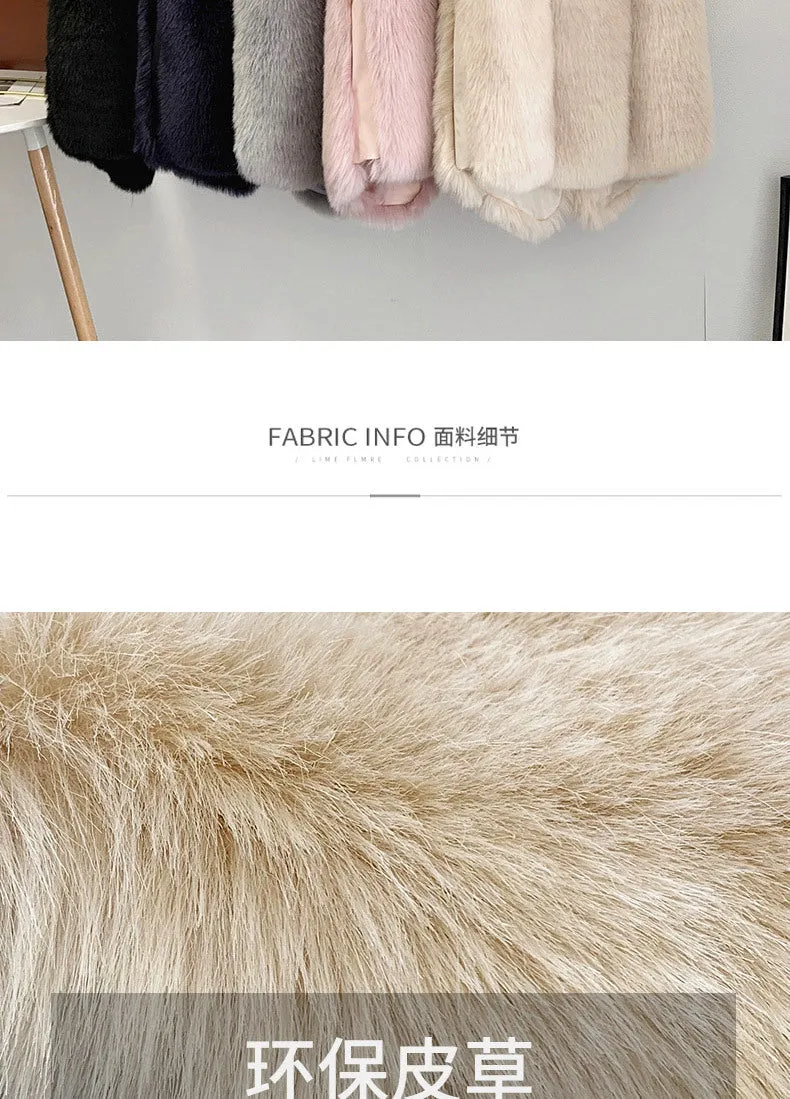 Faux Fur Sleeveless Vest Jacket Autumn Winter Elegant Fashion Vest Style Fashion Long Female Solid Color Autumn 2022