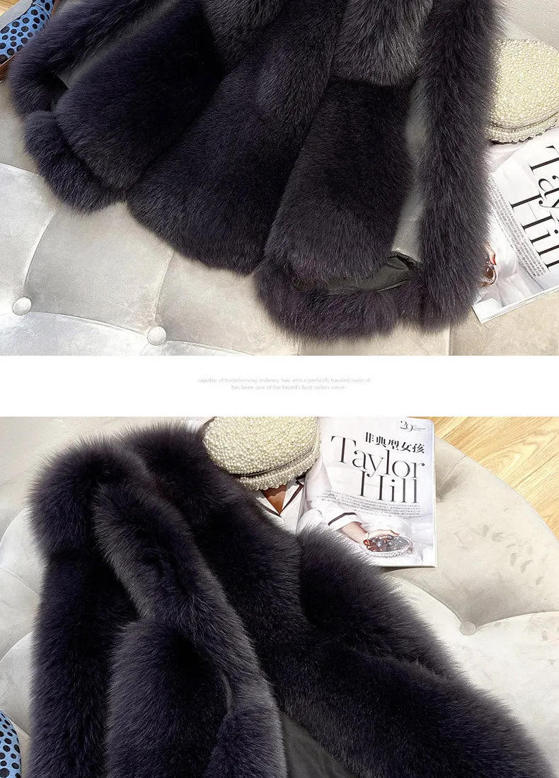 Faux Fur Sleeveless Vest Jacket Autumn Winter Elegant Fashion Vest Style Fashion Long Female Solid Color Autumn 2022
