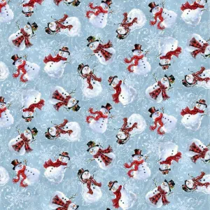 Frosty Delights - Tossed Snowman and Snowflakes - CD2882 -WINTER