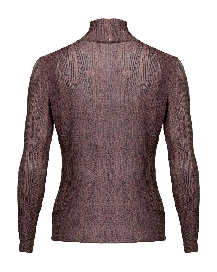 Hugo Boss Emata Snake Print Tulle Top