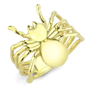 IP Gold(Ion Plating) Stainless Steel Ring with No Stone for Women Style TK3718
