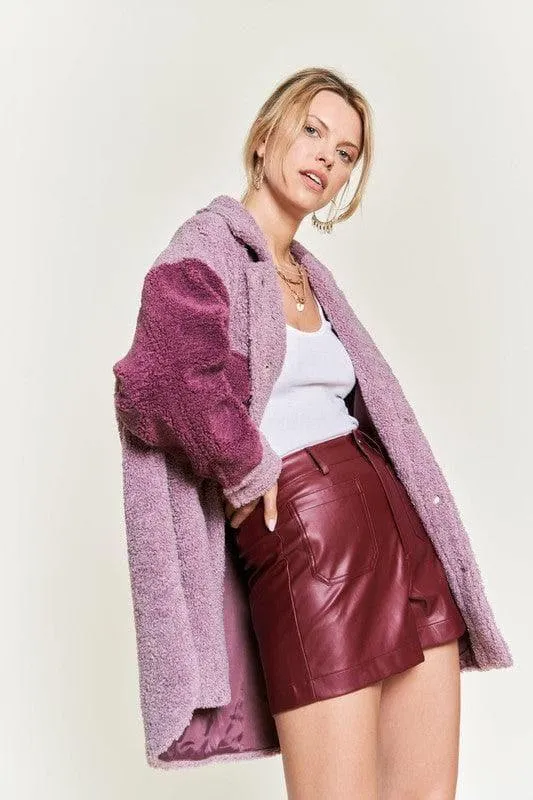 Jade by Jane Andrea Colorblock Sherpa Jacket