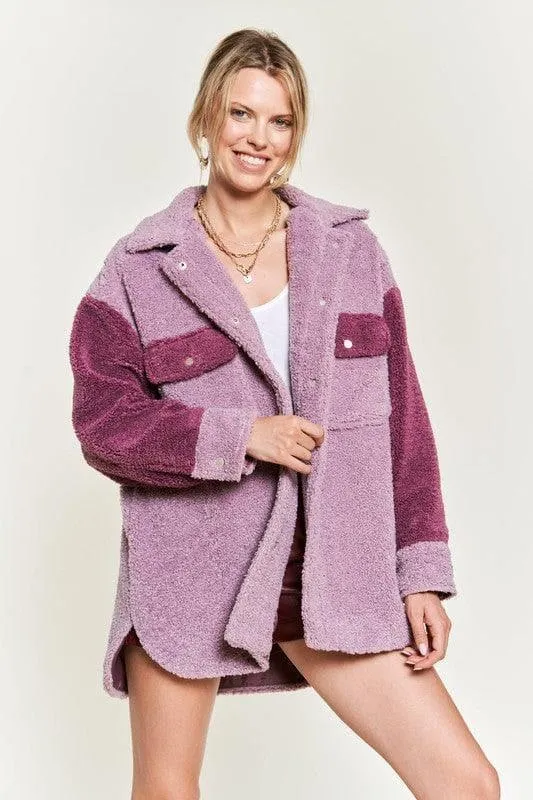Jade by Jane Andrea Colorblock Sherpa Jacket