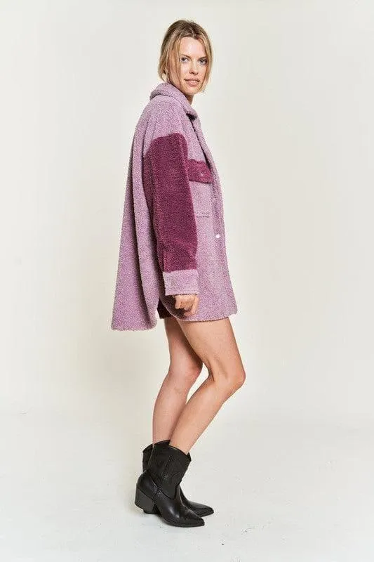 Jade by Jane Andrea Colorblock Sherpa Jacket