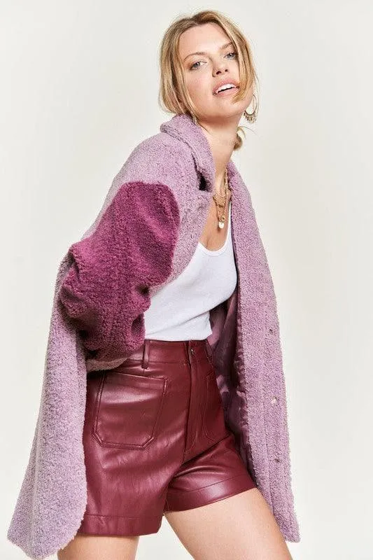 Jade by Jane Andrea Colorblock Sherpa Jacket
