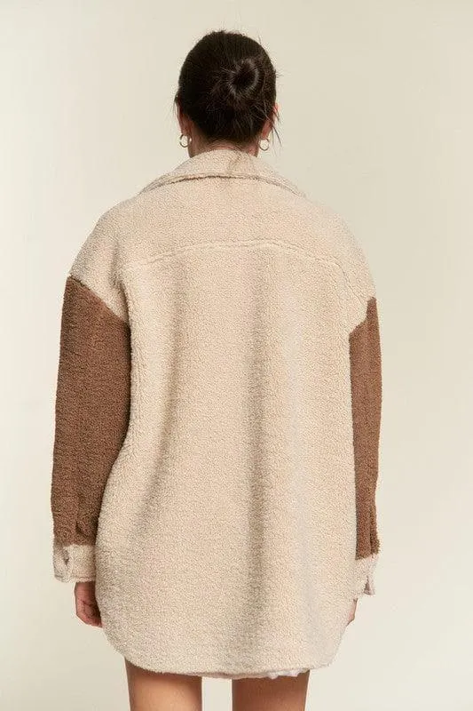 Jade by Jane Andrea Colorblock Sherpa Jacket
