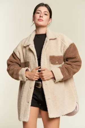 Jade by Jane Andrea Colorblock Sherpa Jacket