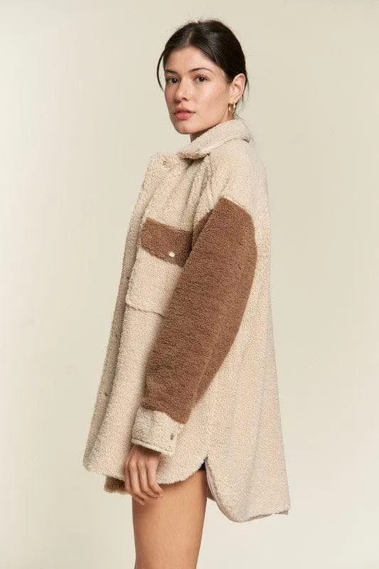 Jade by Jane Andrea Colorblock Sherpa Jacket
