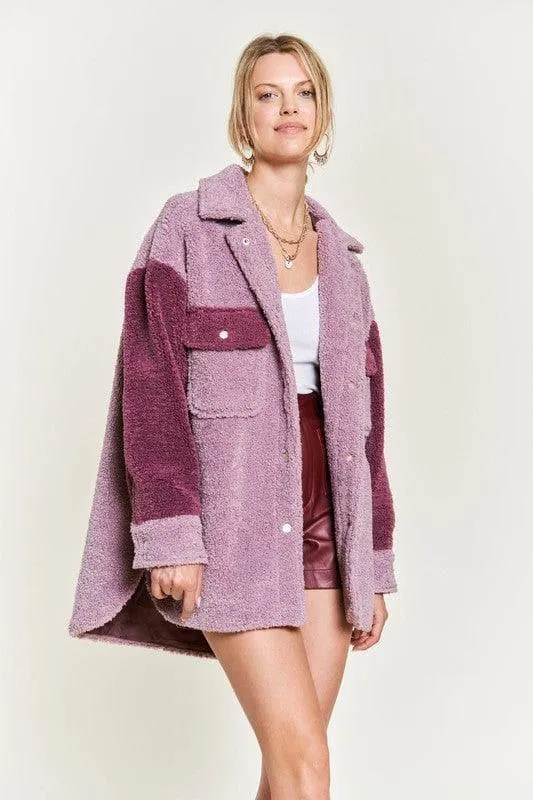 Jade by Jane Andrea Colorblock Sherpa Jacket