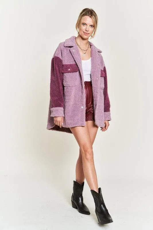 Jade by Jane Andrea Colorblock Sherpa Jacket
