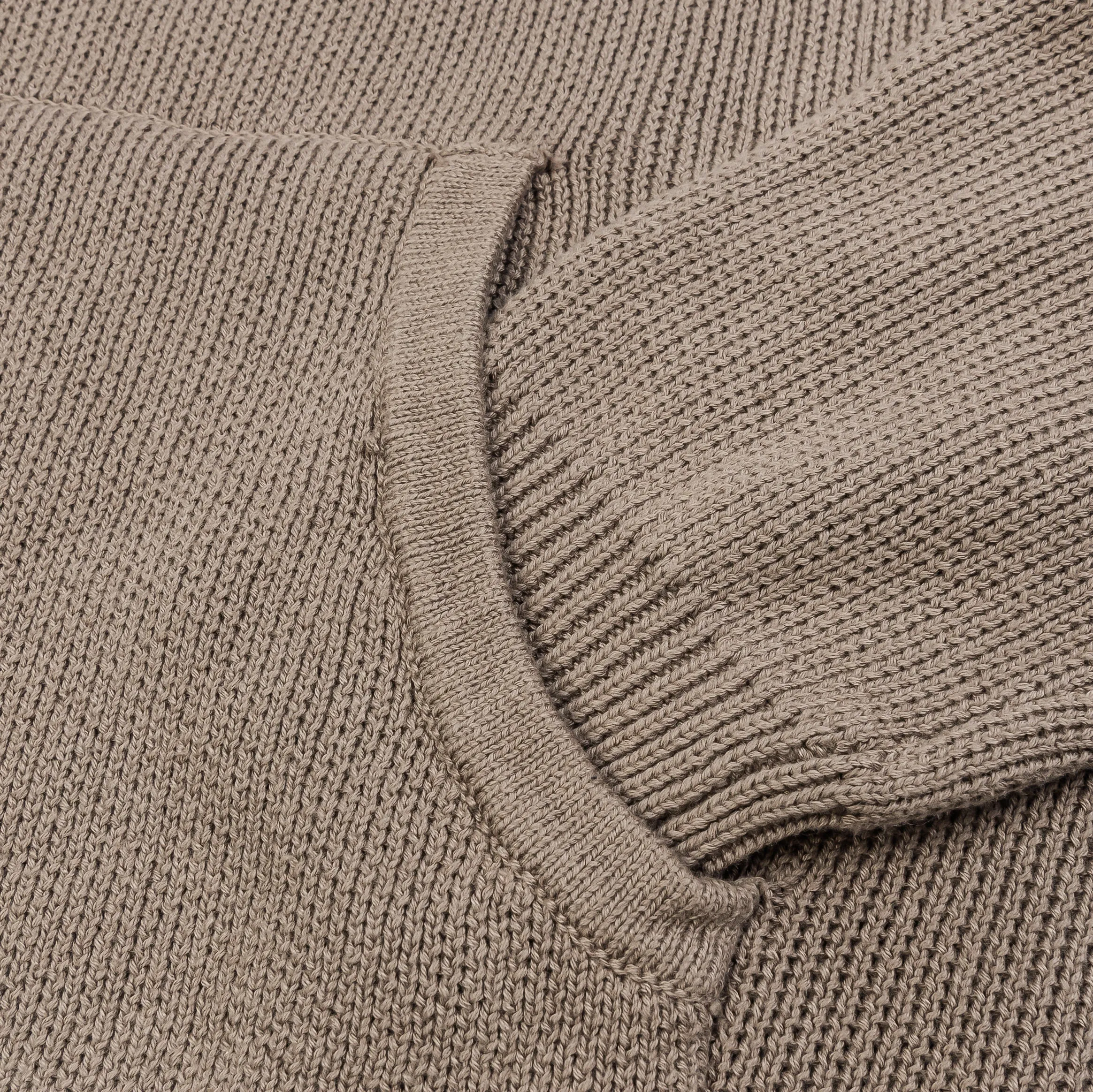 Knit Pullover Mens Hoodie (Taupe)