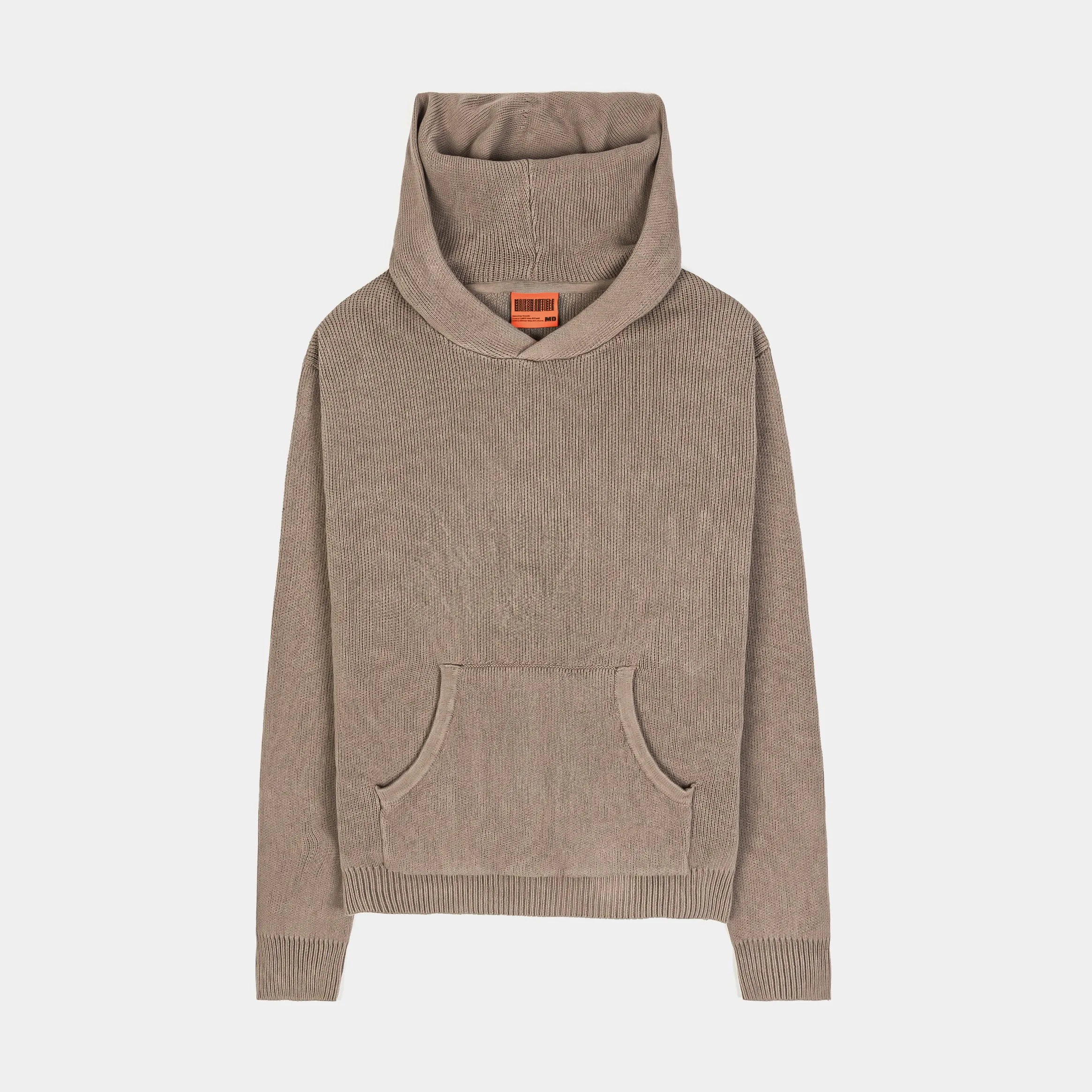 Knit Pullover Mens Hoodie (Taupe)