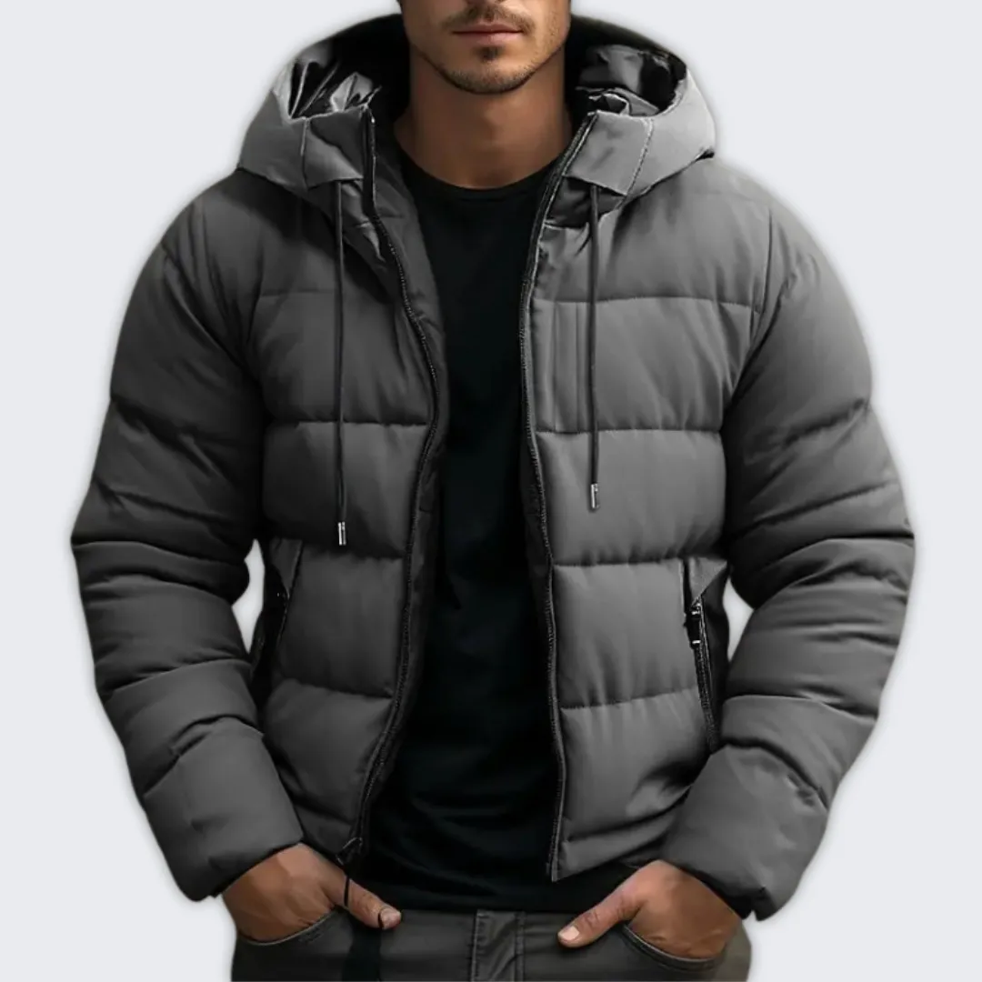 Men's Warm Hooded Winter Jacket - Stylish & Insulated Comfort