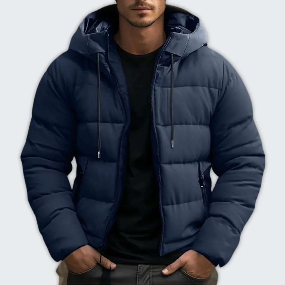 Men's Warm Hooded Winter Jacket - Stylish & Insulated Comfort