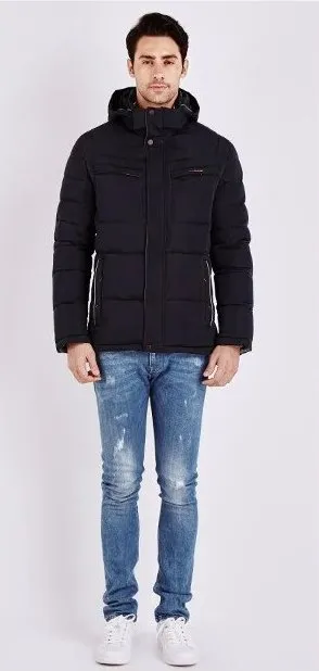 Men's Winter Cotton Warm Hooded Parka