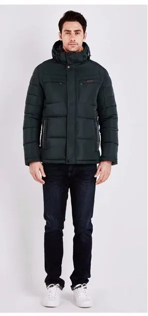 Men's Winter Cotton Warm Hooded Parka