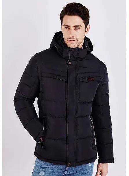 Men's Winter Cotton Warm Hooded Parka