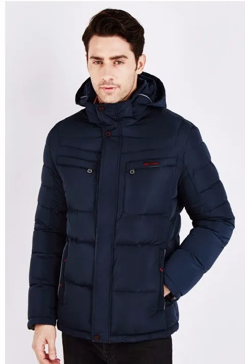 Men's Winter Cotton Warm Hooded Parka