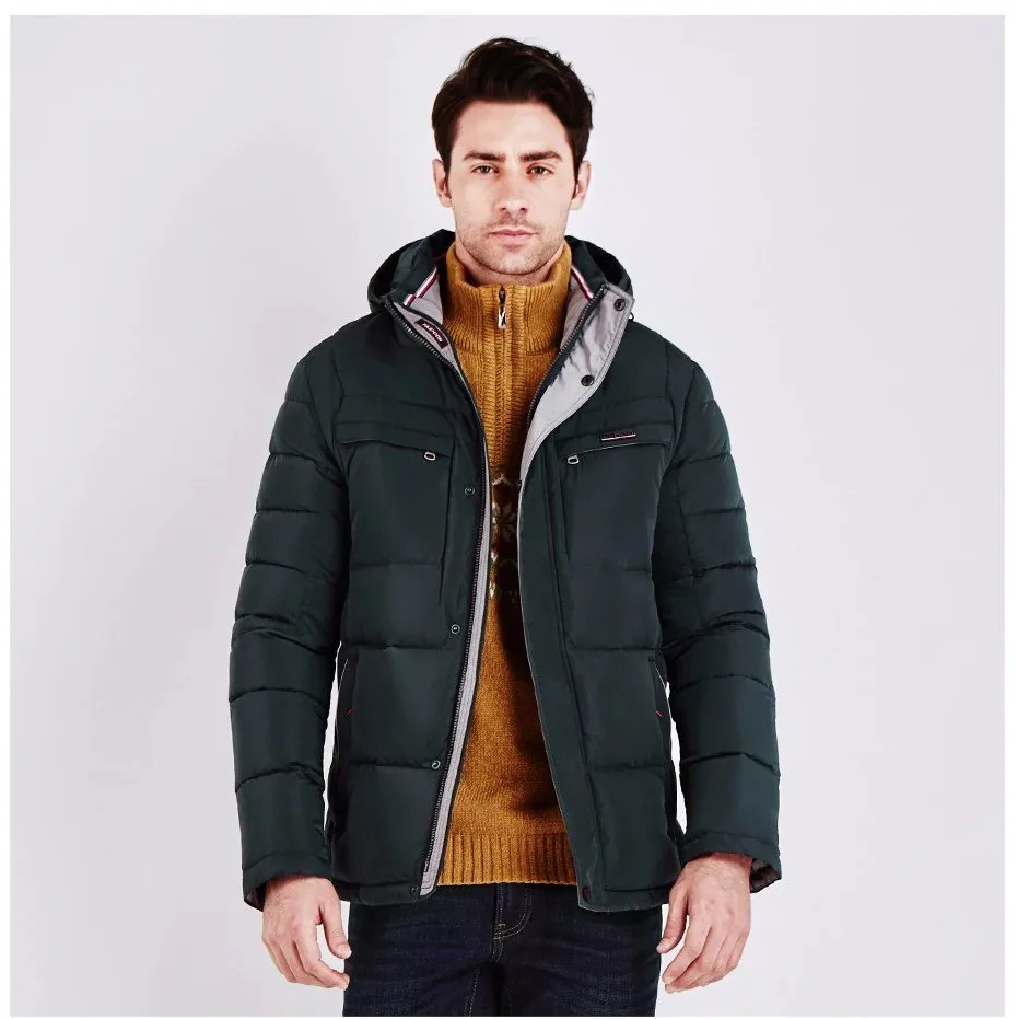 Men's Winter Cotton Warm Hooded Parka