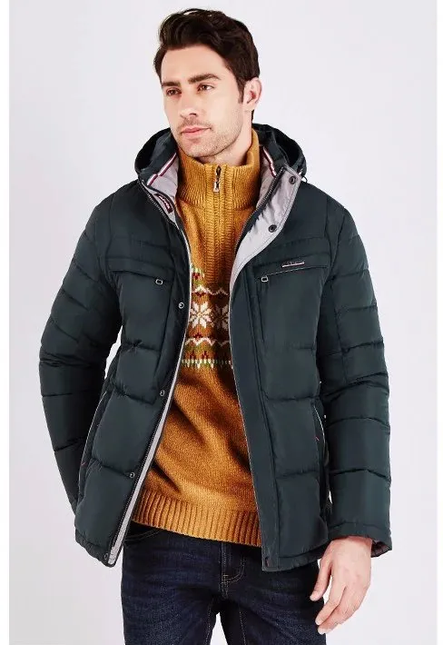 Men's Winter Cotton Warm Hooded Parka