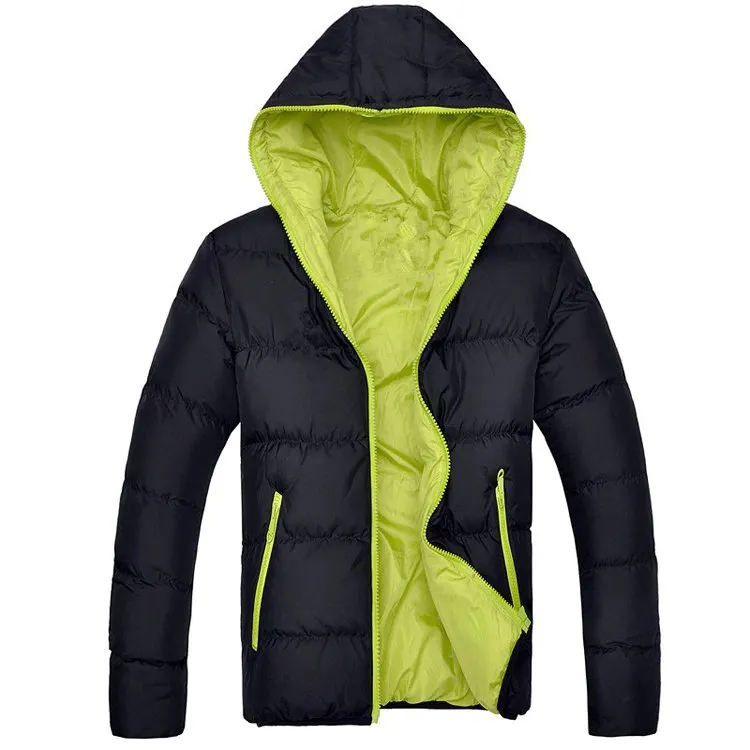 Men's Winter Hooded Thermal Down Cotton Parka | Men's Warm Windbreaker