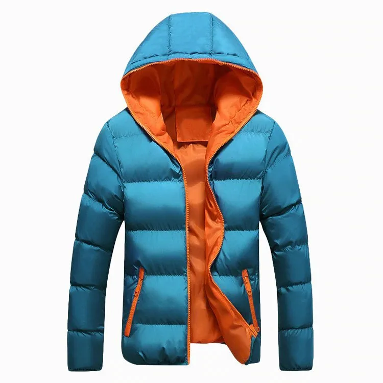 Men's Winter Hooded Thermal Down Cotton Parka | Men's Warm Windbreaker