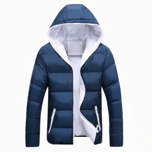 Men's Winter Hooded Thermal Down Cotton Parka | Men's Warm Windbreaker