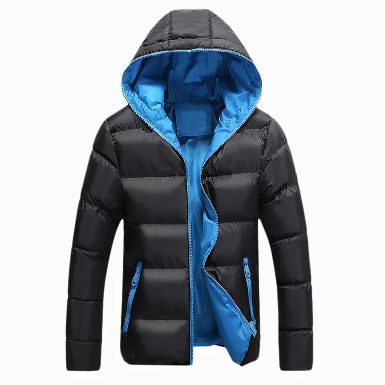 Men's Winter Hooded Thermal Down Cotton Parka | Men's Warm Windbreaker