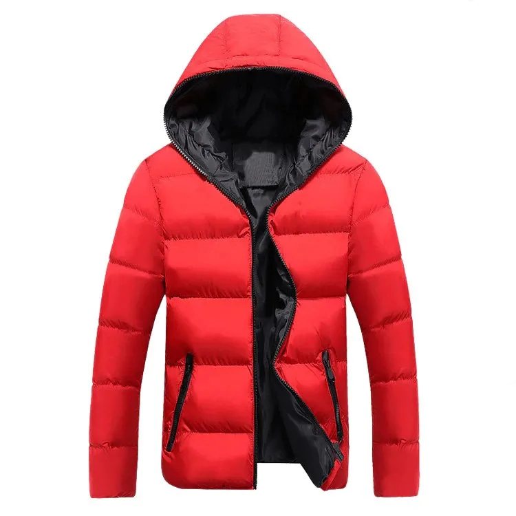 Men's Winter Hooded Thermal Down Cotton Parka | Men's Warm Windbreaker