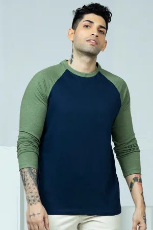 Navy Blue Raglan T-Shirt - W21 - MT0131R