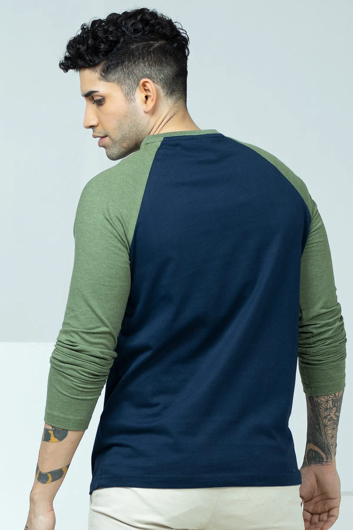 Navy Blue Raglan T-Shirt - W21 - MT0131R