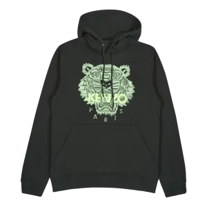 Neon Tiger Hoodie Dark Khaki
